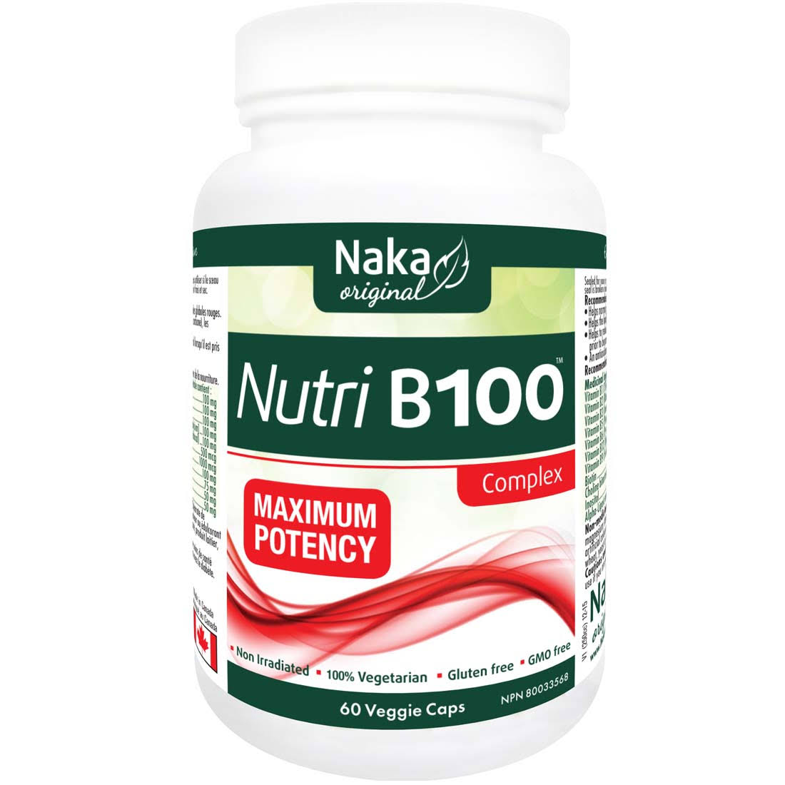 Naka Herbs Nutri B100 Complex, 60 Vegetable Capsules