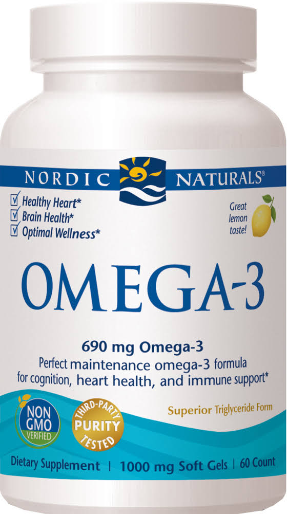 Nordic Naturals Omega-3 Fish Gelatin Soft Gel Supplement - 60ct
