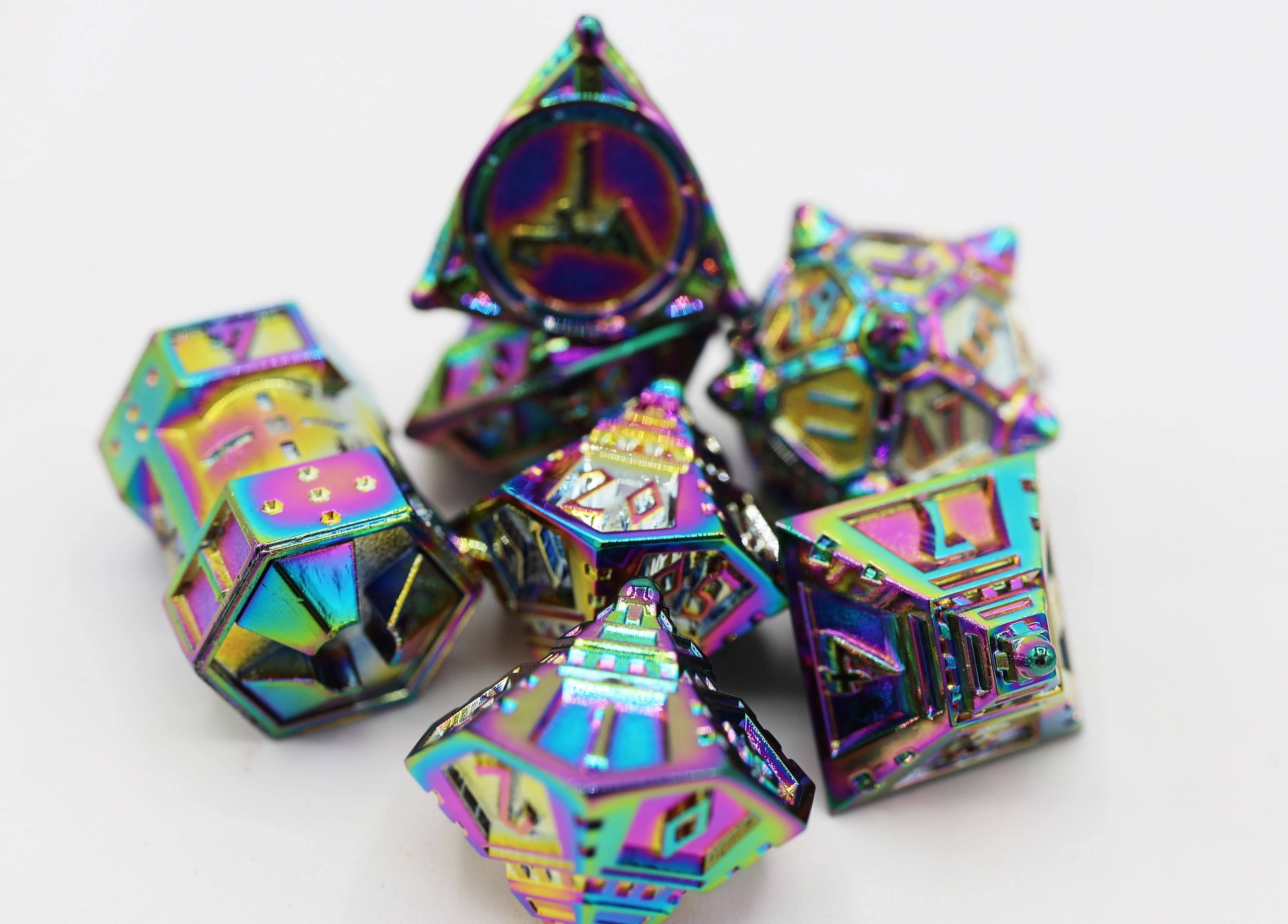 Dice 51: Holographic Projection - Metal RPG Dice Set