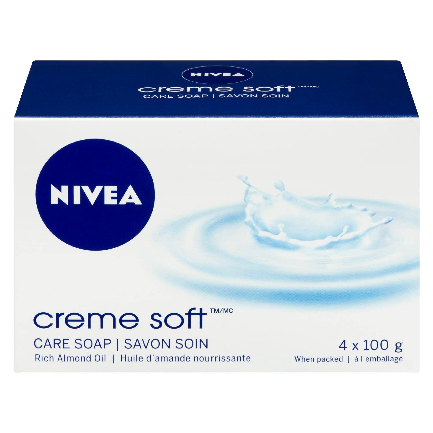 Nivea Soft Creme Care Soap - 100g, x4
