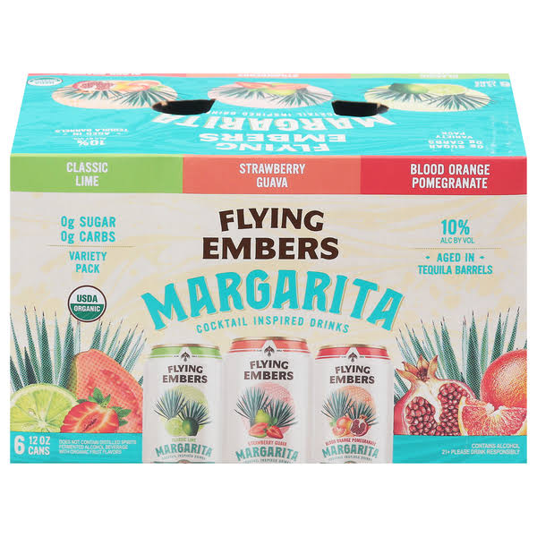 Flying Embers Organic Margarita Variety 6pk 12oz Can 10% ABV