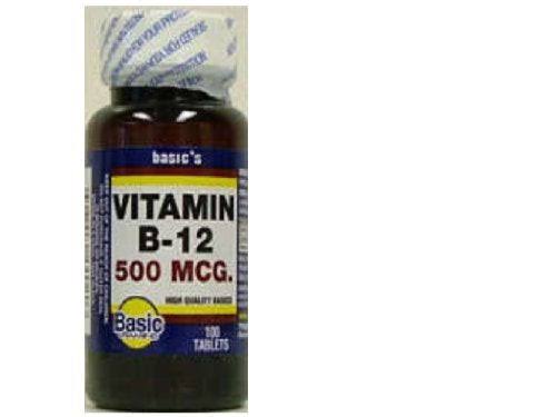 Basics Vitamin B 12 Tablets - 500mcg, 100ct