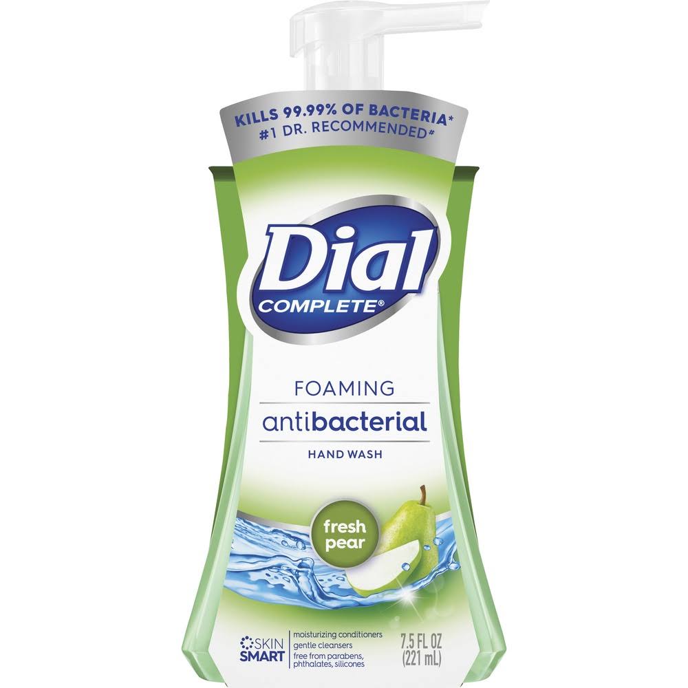 Dial Complete Antibacterial Foaming Hand Wash - Fresh Pear, 7.5oz, 8 Pack