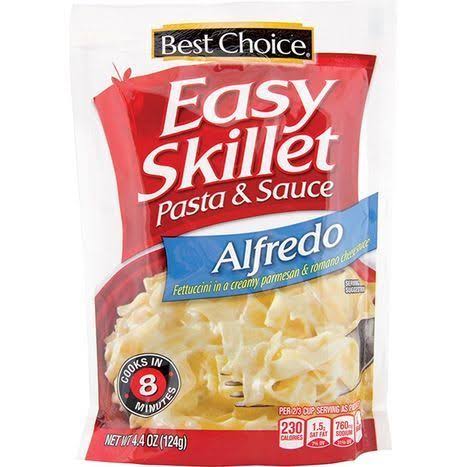 Best Choice Easy Skillet Pasta & Sauce, Alfredo - 4.4 Ounces - Leon's Gourmet Grocer - Delivered by Mercato