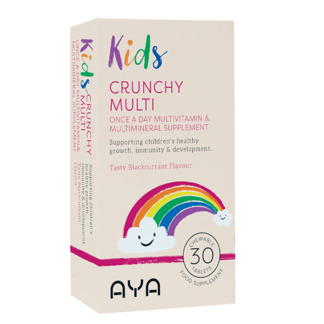 Aya Kids Crunchy Multi Blackcurrant Food Supplement - 30 Tablets
