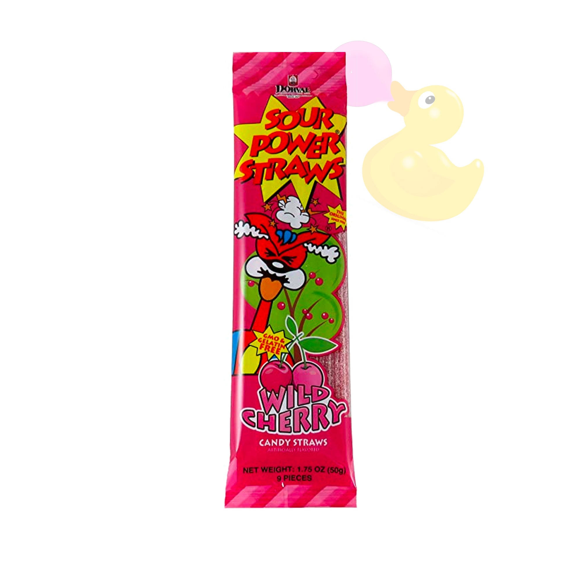 Sour Power Straws - Wild Cherry, 24 pack