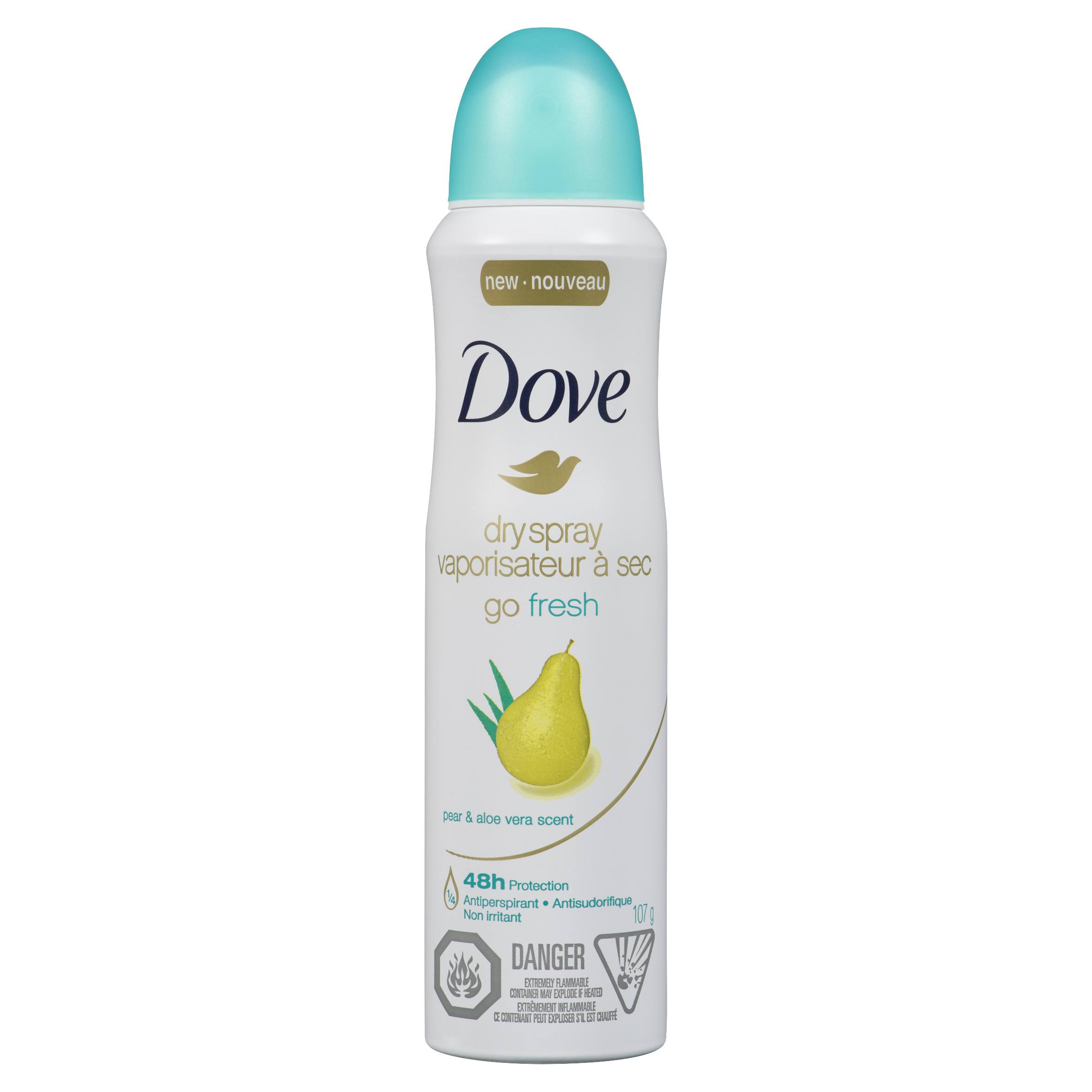 Dove Go Fresh Dry Spray Antiperspirant - Pear & Aloe Vera - 107g