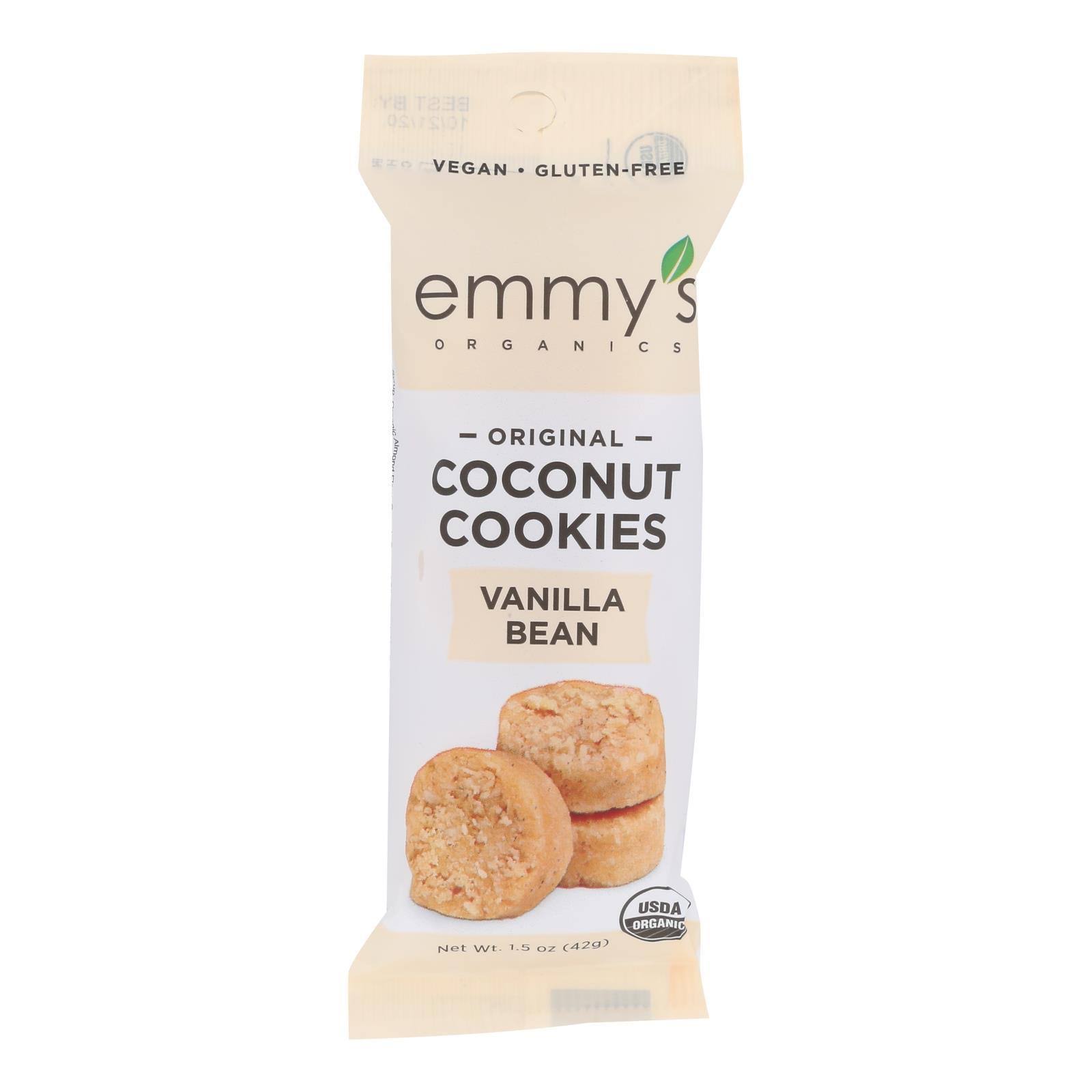 Emmy's Organics Gluten Free Vanilla Bean Coconut Cookies - 1.5 oz