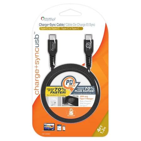 Power Up! 191-07041 USB Cable - Type C to Type C 4ft Braided