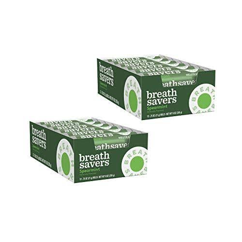 Breath Savers Mints - Spearmint, 0.75oz Rolls, Pack of 24