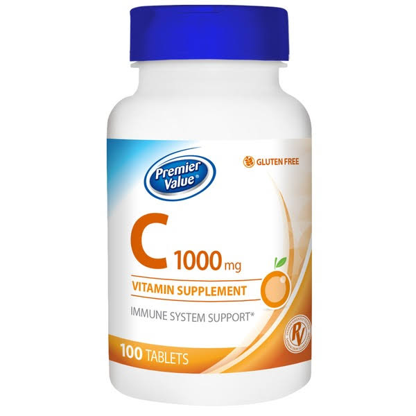 Premier Value 1000mg Vitamin C Supplement Tablets - 100 ct
