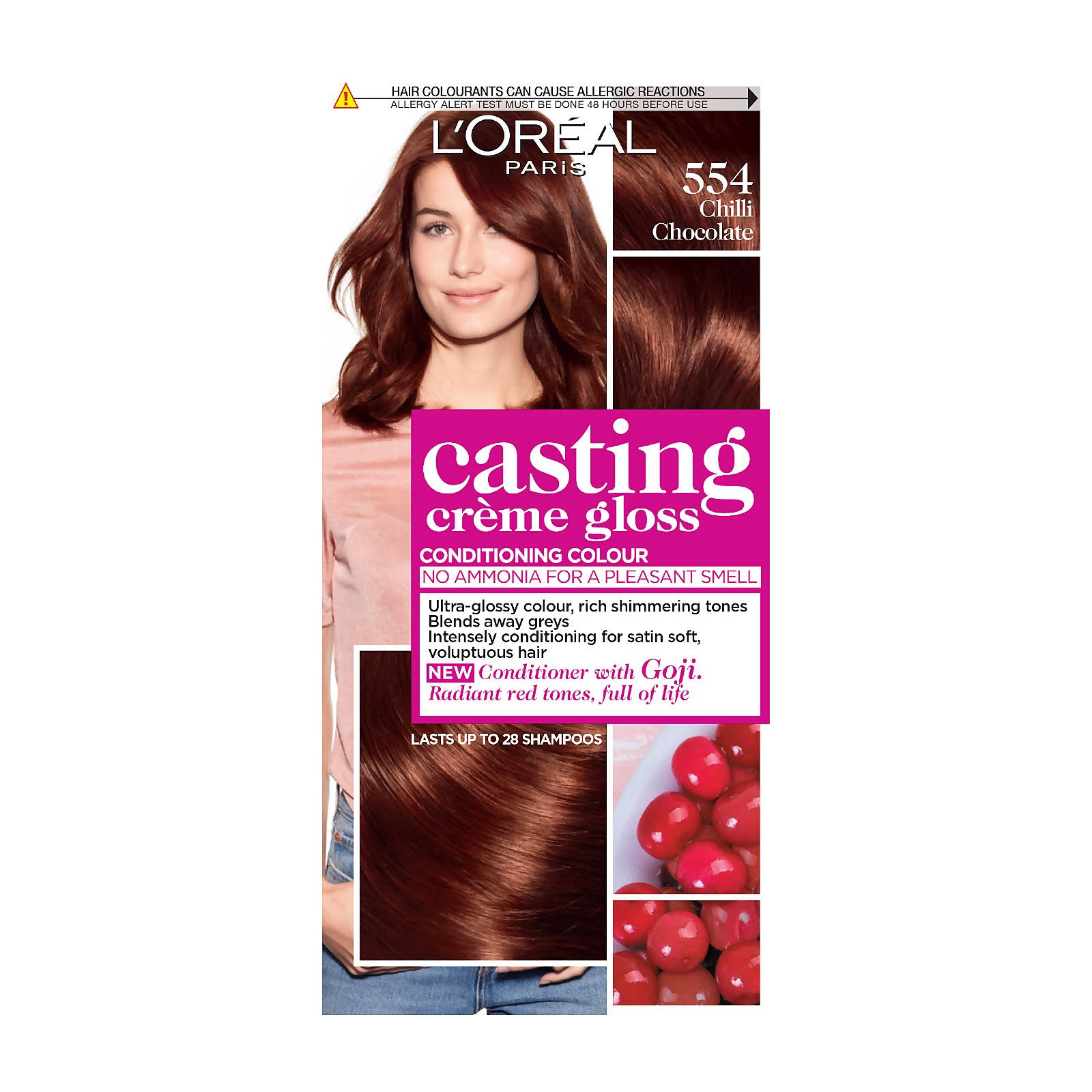 L Oréal Casting Creme Gloss Hair Colourant - Chilli Chocolate 554