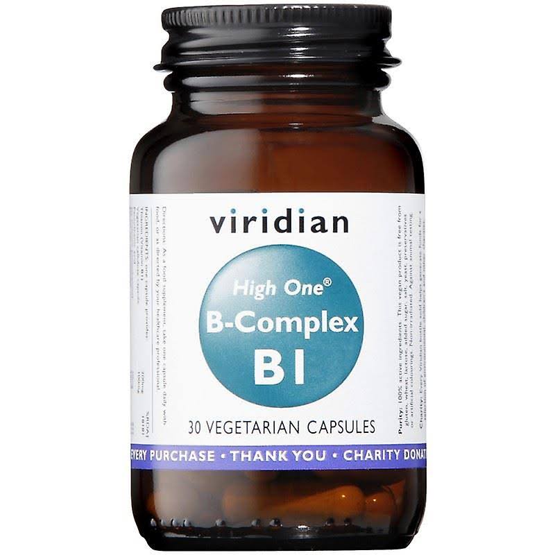 Viridian High One Vitamin B1 with B-Complex - 30 Vegetarian Capsules