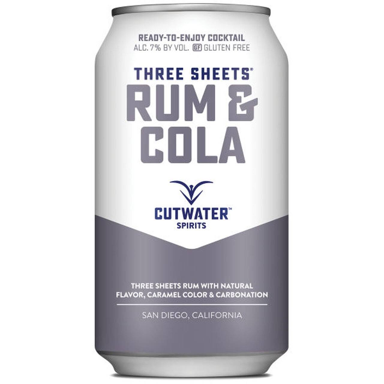 Cutwater Spirits Cutwater Spirits Rum & Cola - 4 pack, 12 fl oz cans