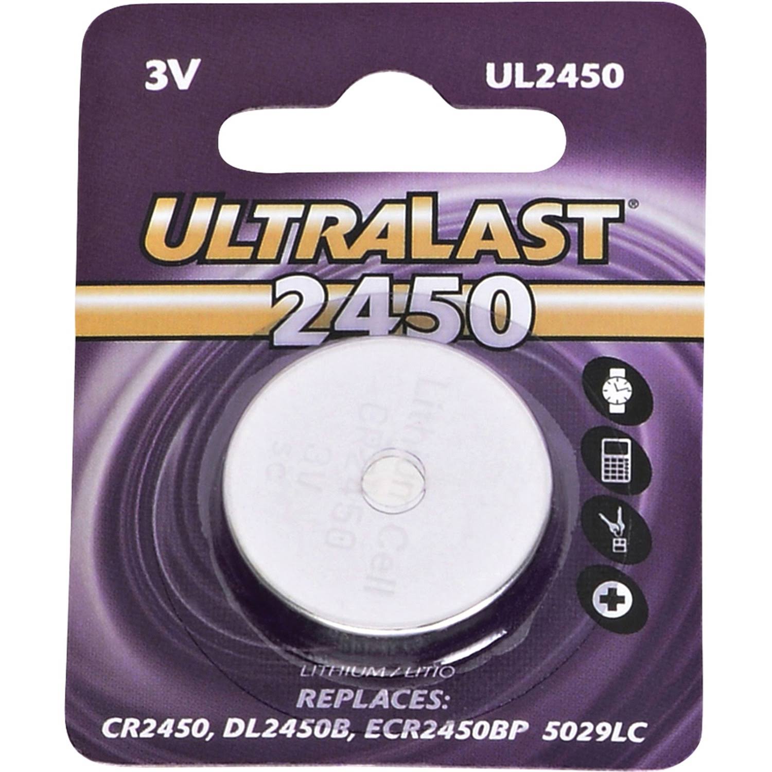 Ultralast Lithium Manganese Dioxide Button Cell Battery - UL-2450