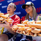 Competitive eater Joey Chestnut put a protestor in a chokehold during a hot dog eating contest and still won
