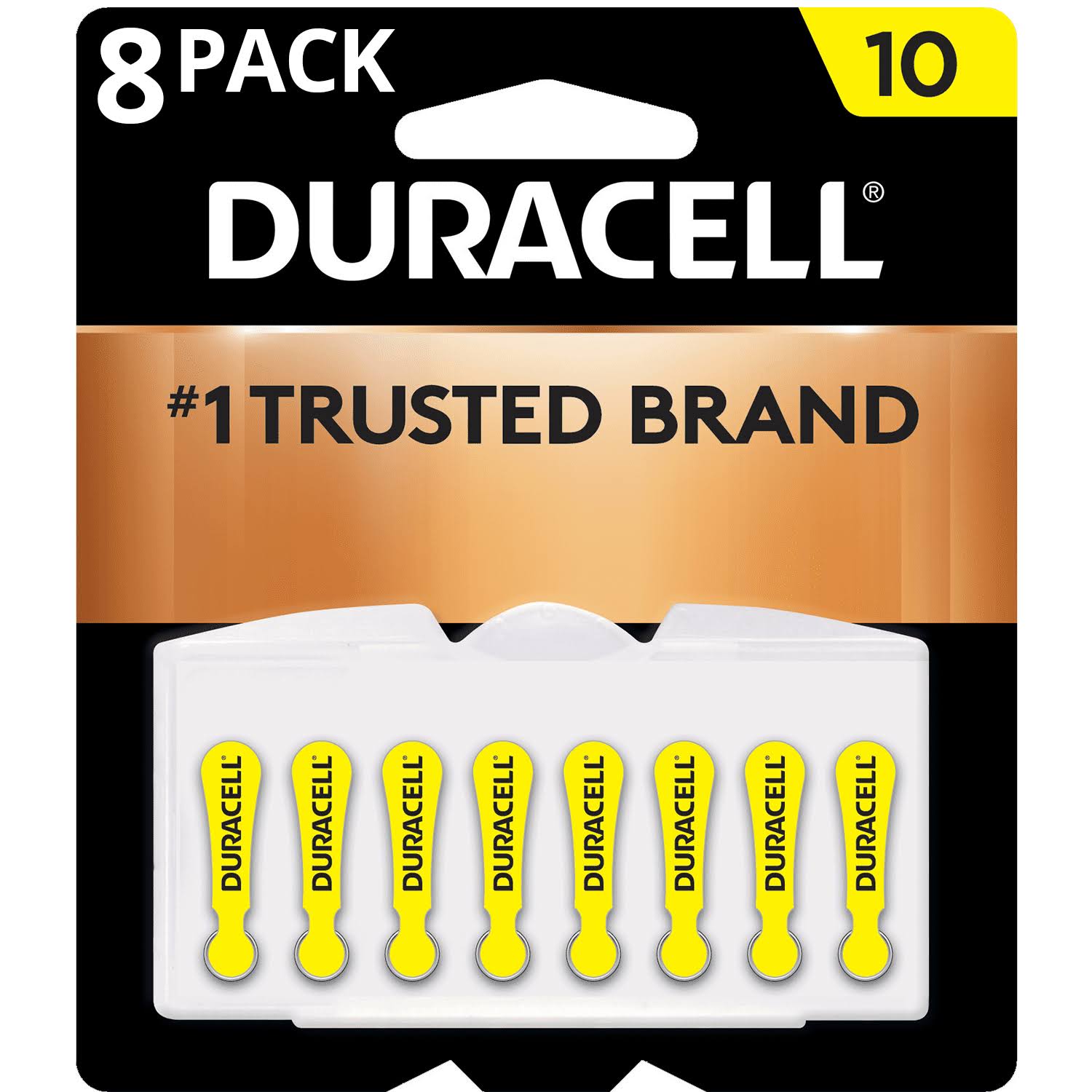Duracell Easy Tab Hearing Aid Zinc Air Battery - 8 Pack