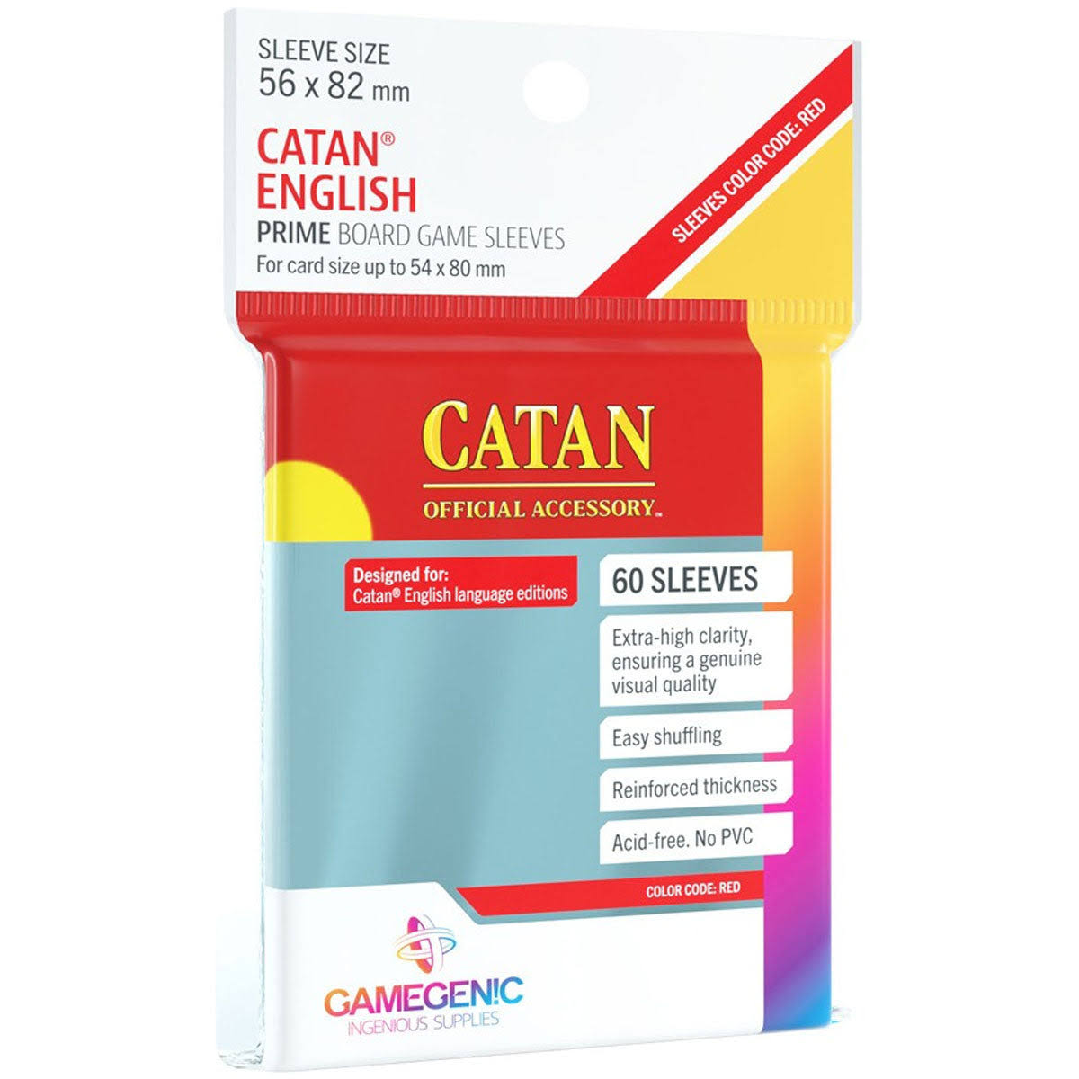 Gamegenic Prime Board Game Sleeves Catan English 56mm x 82mm 60pc