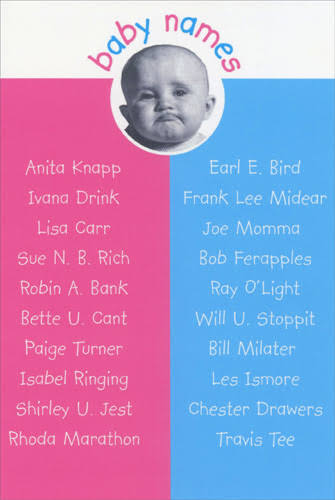 NobleWorks Baby Names Funny / Humorous Birthday Card