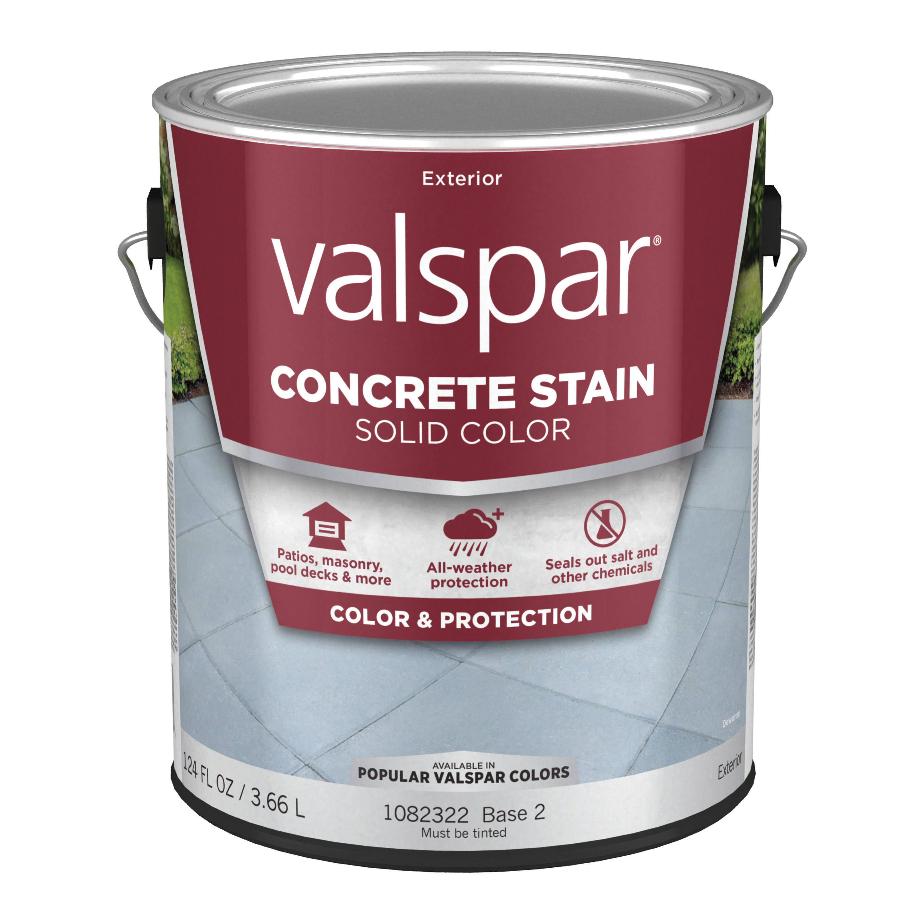 Valspar 1082322 Solid Color Exterior Concrete Stain Base - 2gal