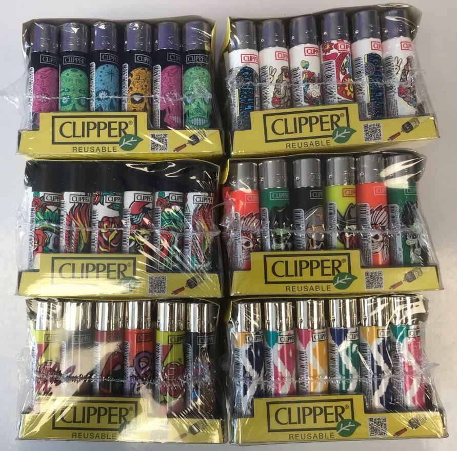 Clipper Lighter - Mixed Design, 24 Pack