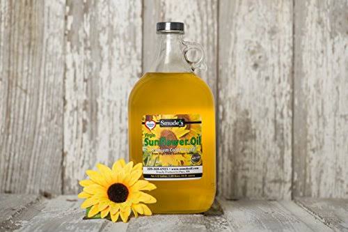 Half Gallon Glass Cold Pressed High Oleic Sunflower Oil