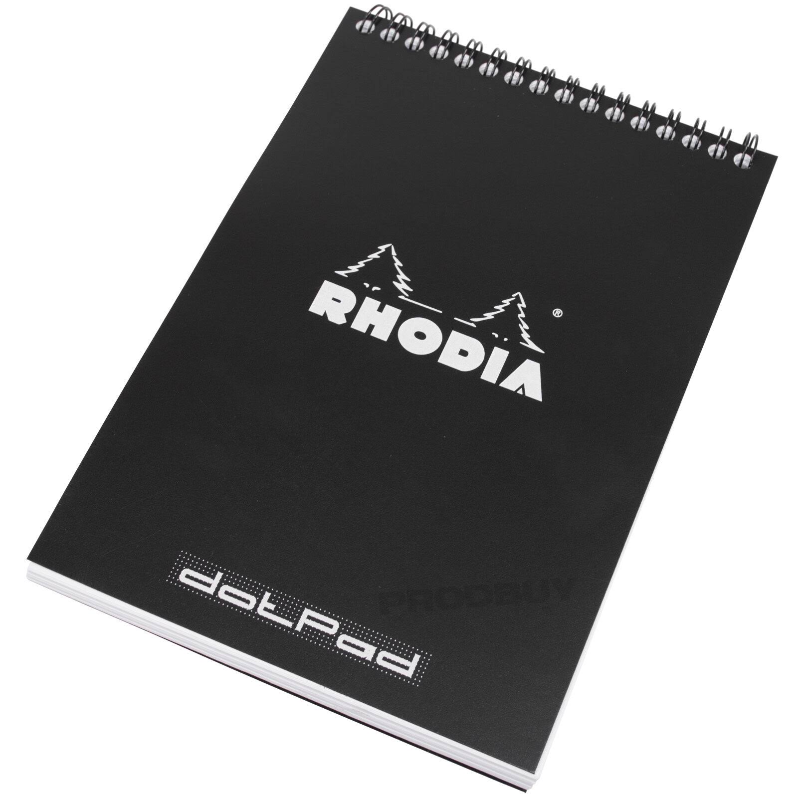 Rhodia A5 Wirebound Notepad, Dot, Black