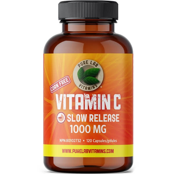 Pure Lab Vitamins Vitamin C 1000mg Slow Release 120 Capsules