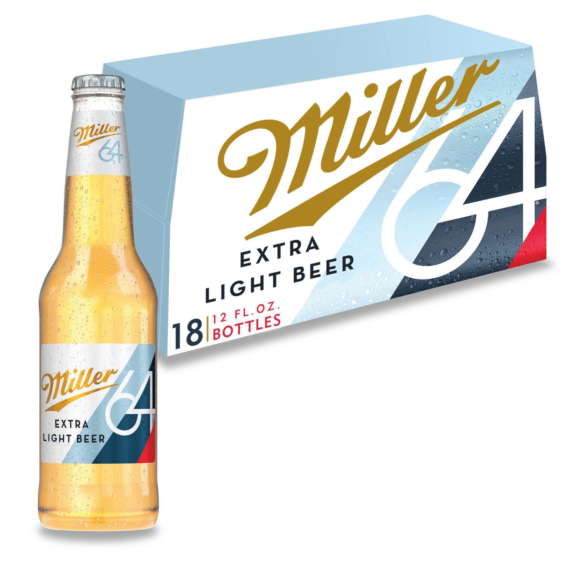 Miller 64 Light Beer - 18x12 Oz