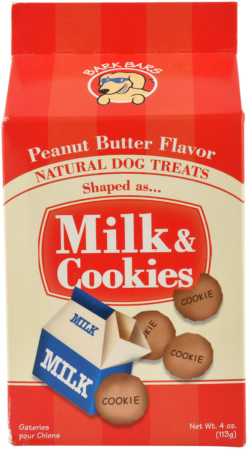 Bark Bars Milk and Cookies Natural Pet Treat - Peanut Butter, 4oz