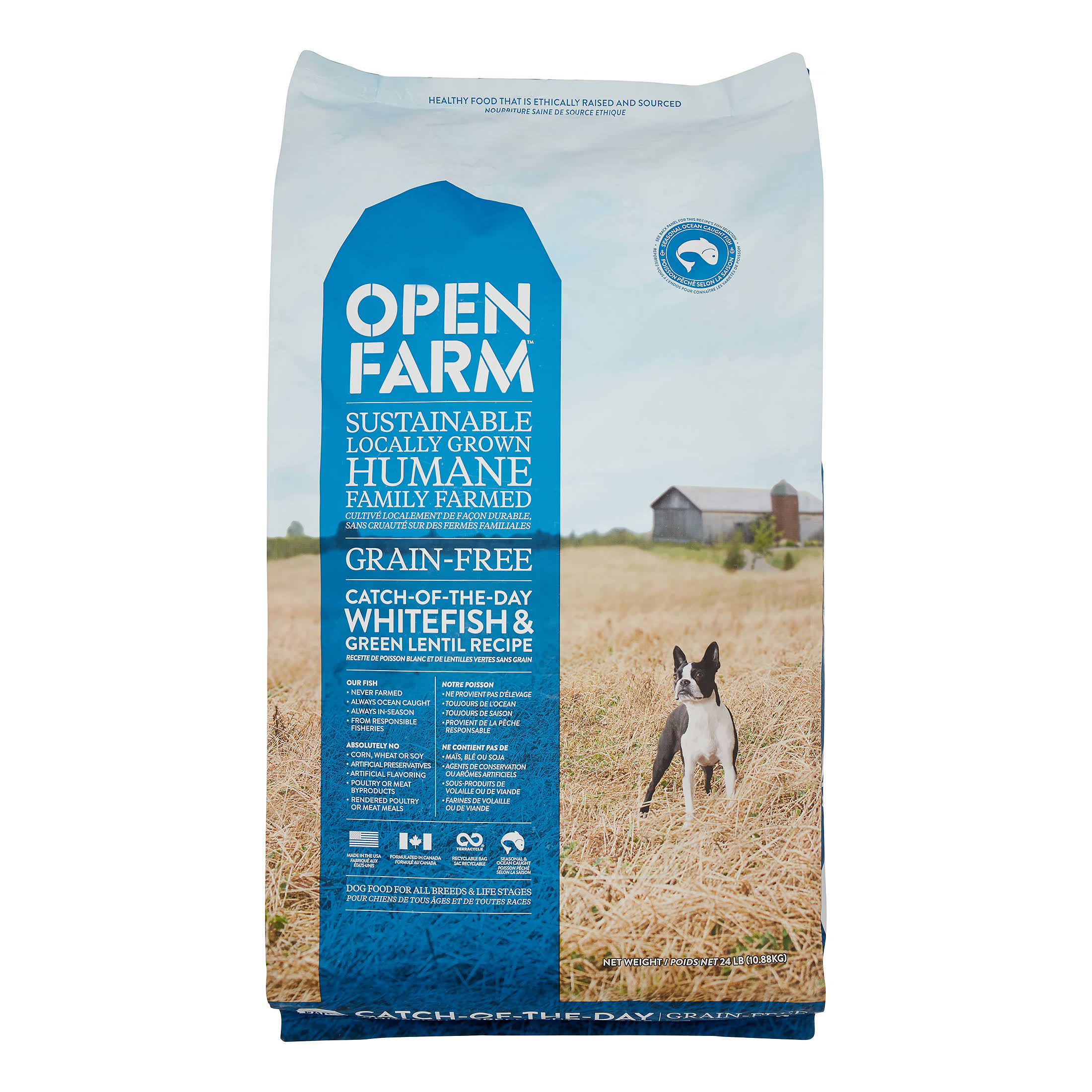 Open Farm Dog Food Whitefish & Green Lentil