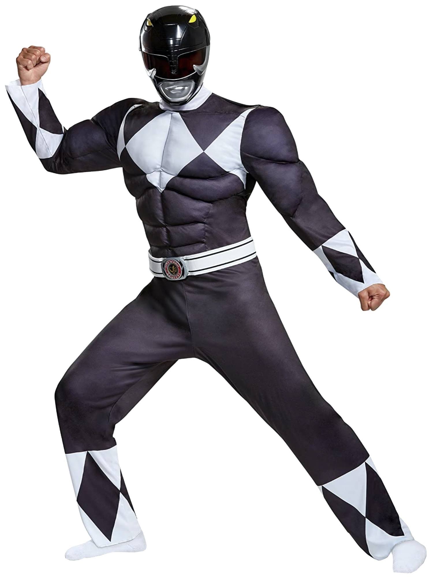 Disguise 79733C Black Ranger Classic Muscle Adult Costume Power Sized