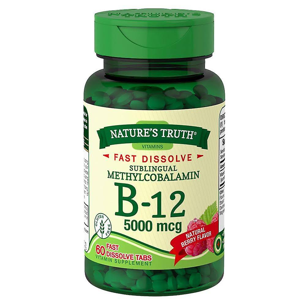 Nature's Truth Vitamin B-12 Methyl Fast Dissolve Tabs - Natural Berry, 60ct