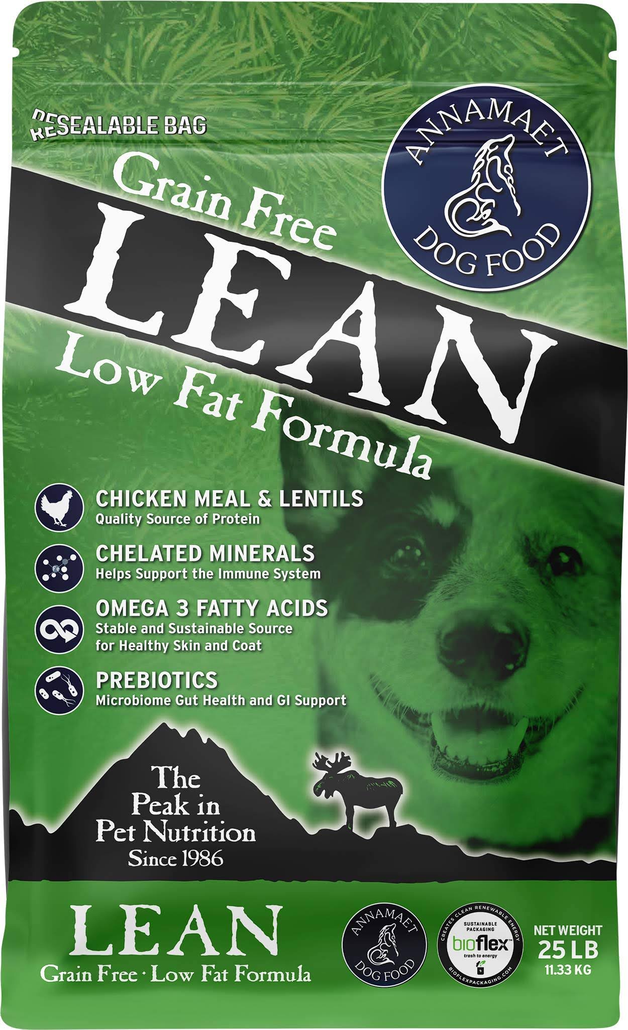 Annamaet Grain-Free Lean Low Fat Formula Dry Dog Food - 11kg