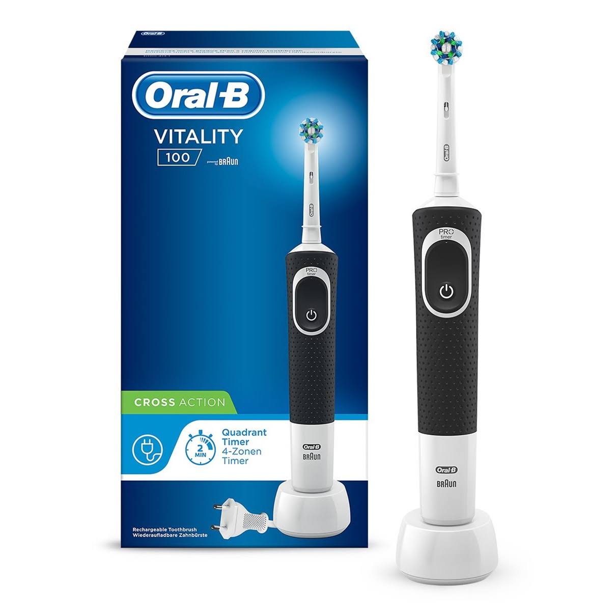 Oral B Vitality 100 Cross Action Electric Toothbrush Black
