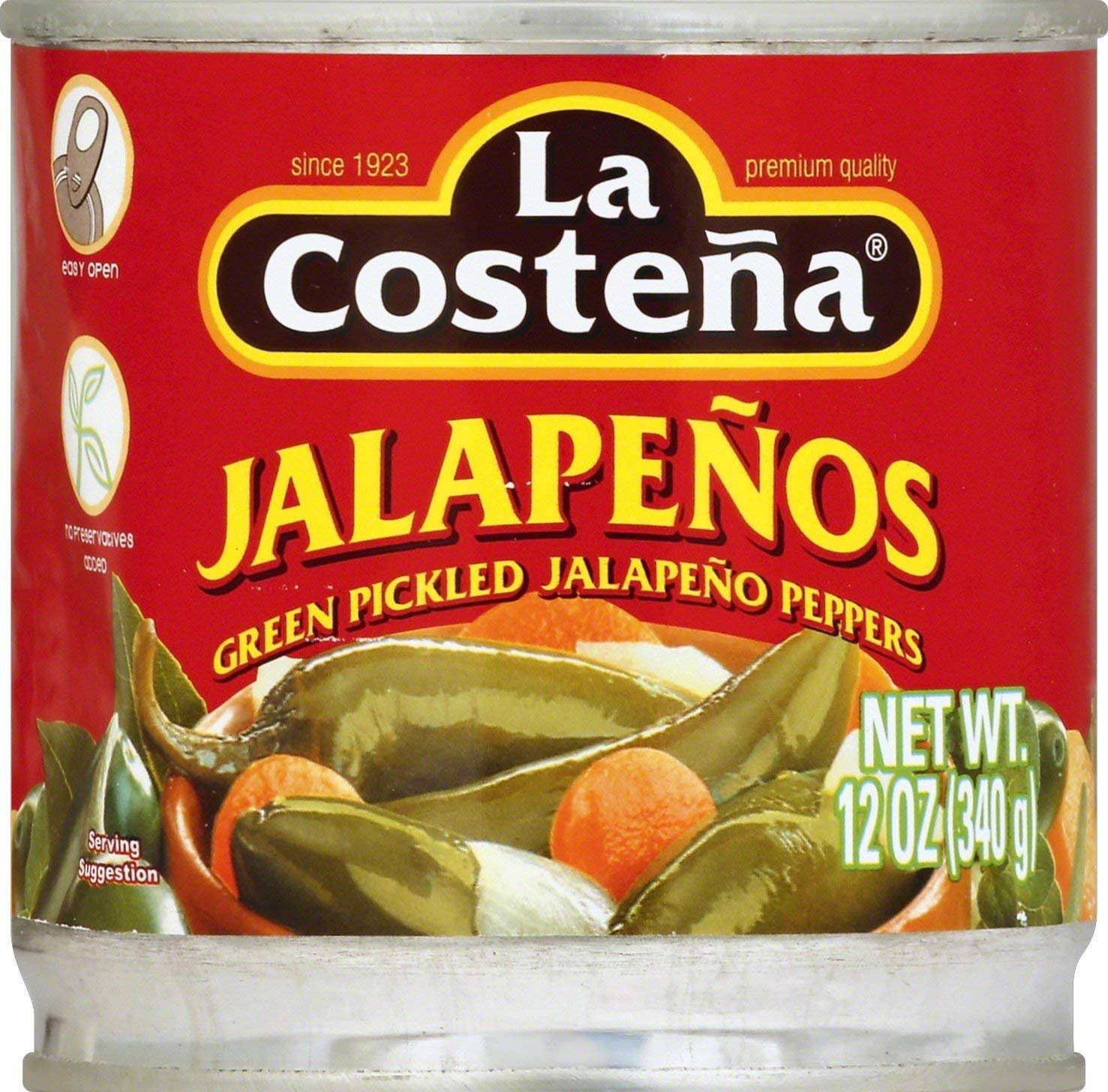 La Costena Green Pickled Jalapeno Peppers - 340g