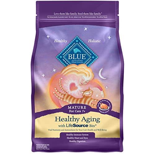 Blue Buffalo Healthy Aging Dry Cat Food - Chicken and Brown Rice, 7lbs