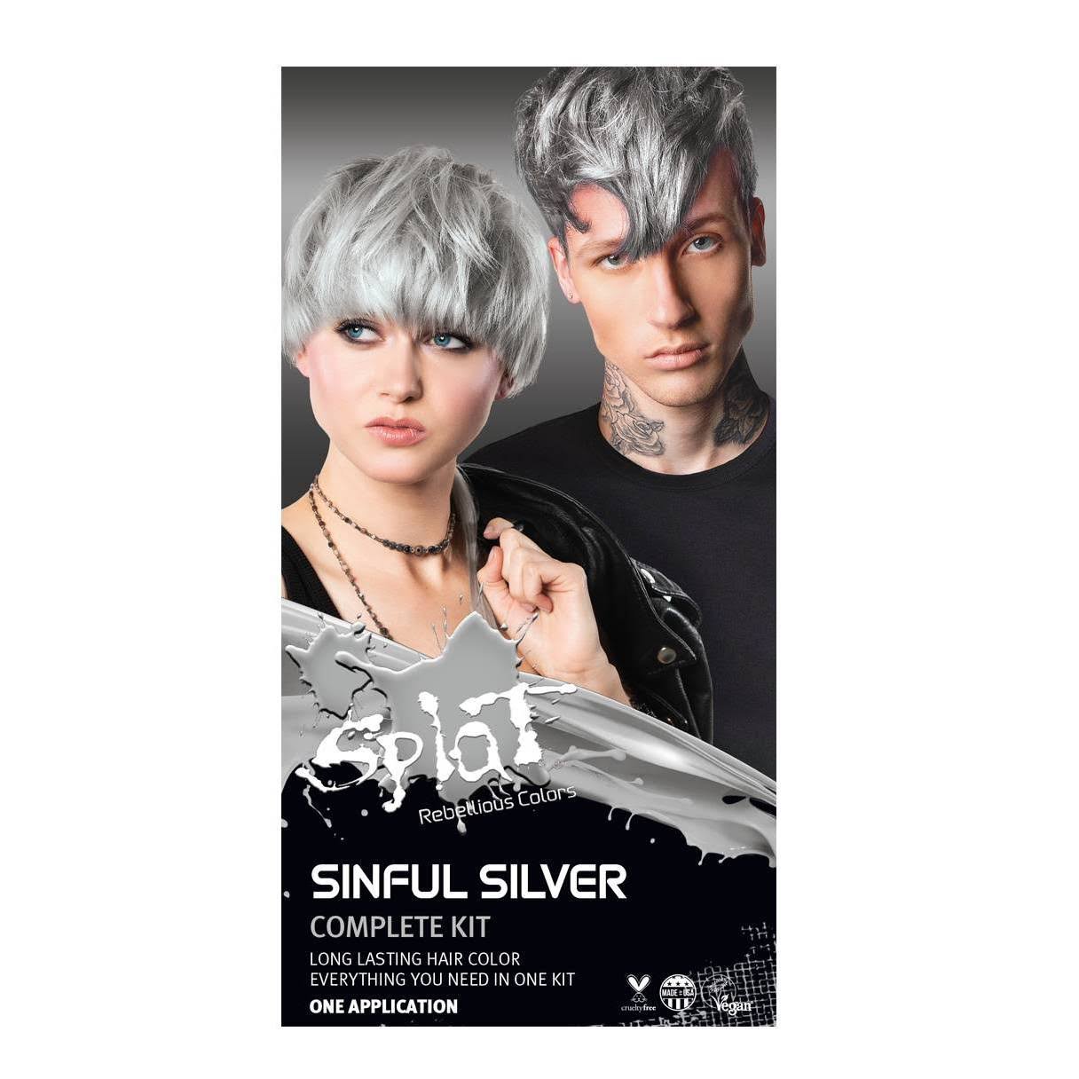 Splat Sinful Silver Long Lasting Hair Color Complete Kit