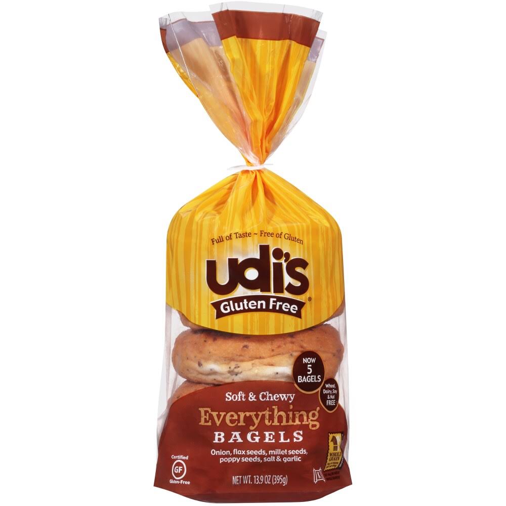 Udi's Gluten Free Everything Inside Bagel - 4 Bagels