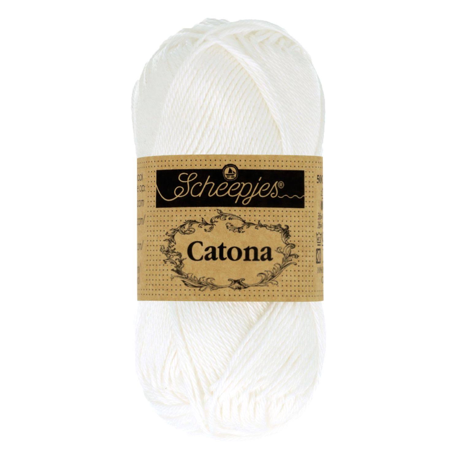 Scheepjes Catona 100g Knitting Yarn White/Snow White (106)