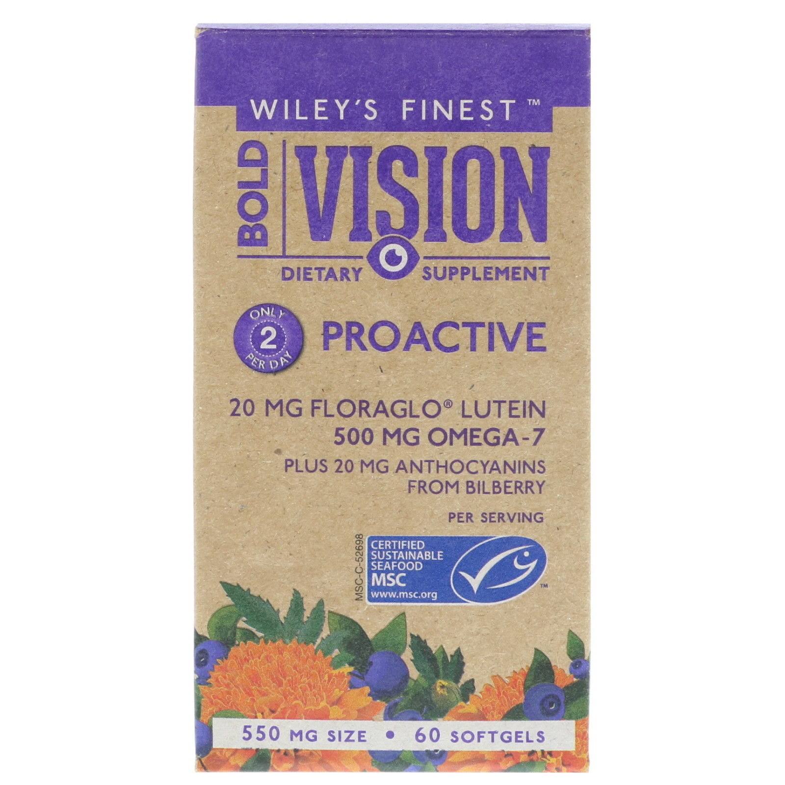 Wiley's Finest Bold Vision Proactive 60 Softgels