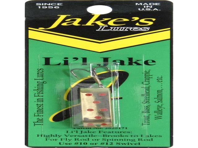 Jake's Lures Spin-A-Lure Fishing Lures Spoons - Gold, 1/6oz