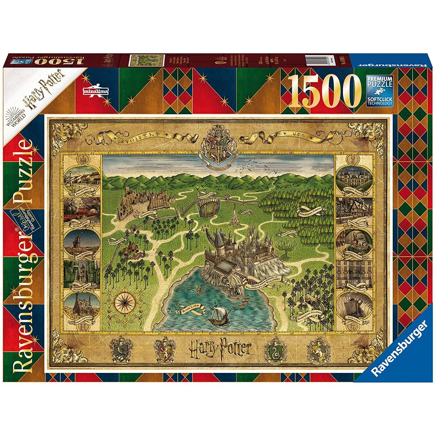 Harry Potter Hogwarts Map 1500pc (Ravensburger Puzzle)