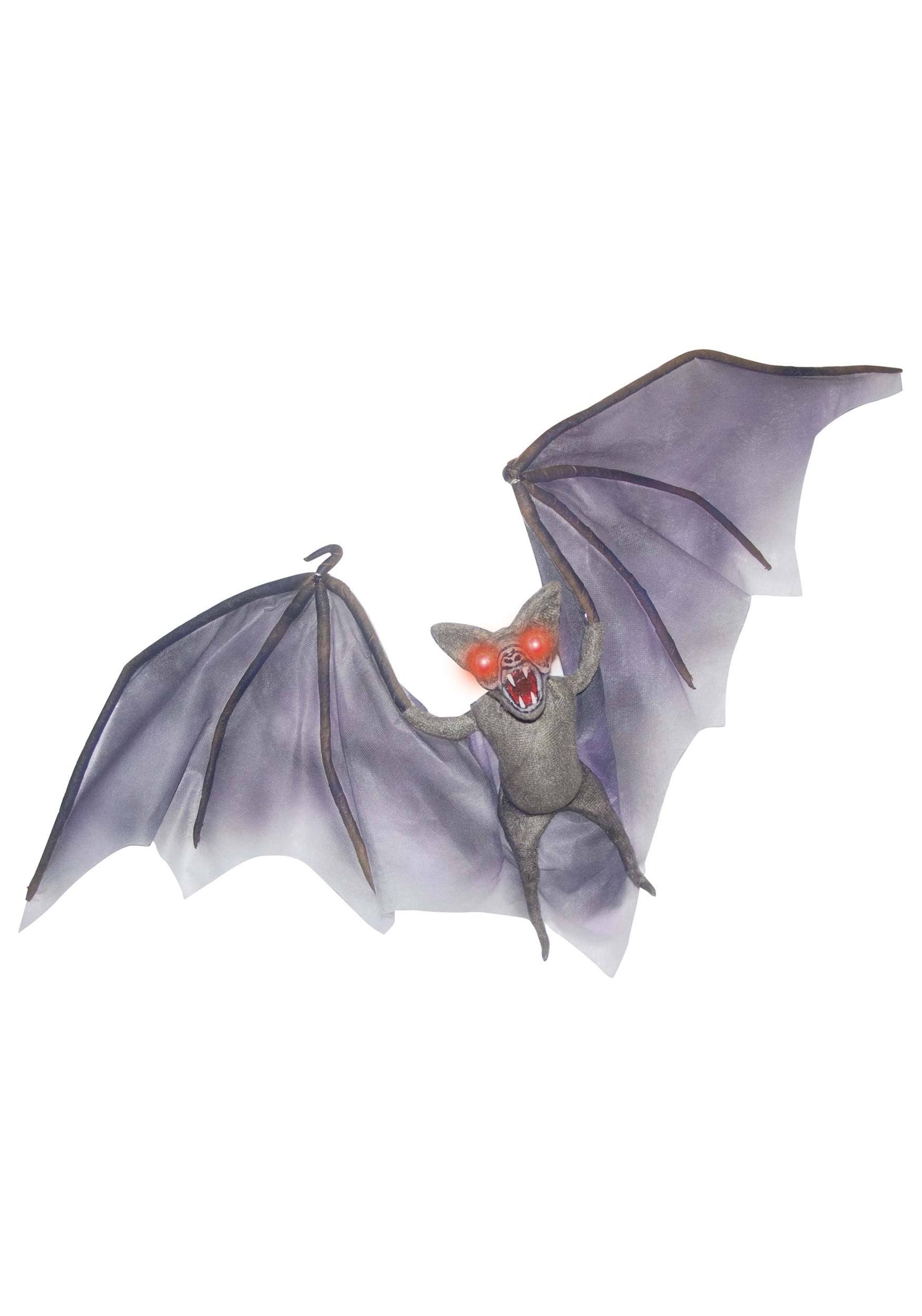 Sunstar Halloween Haunted House Prop - Light up Demon Bat, with 4' Wing Span