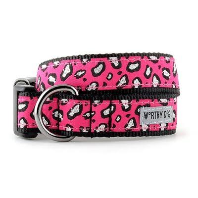 Cheetah Pink Collar & Lead Collection, XS Dog Collar