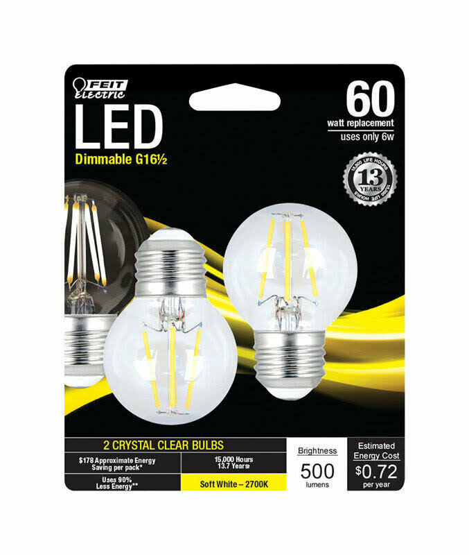 Feit Electric 500 lumens Filament Led Bulb - 60 Watts, Soft White