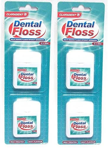 Claradent Dental Floss - 50m x 2 Pack