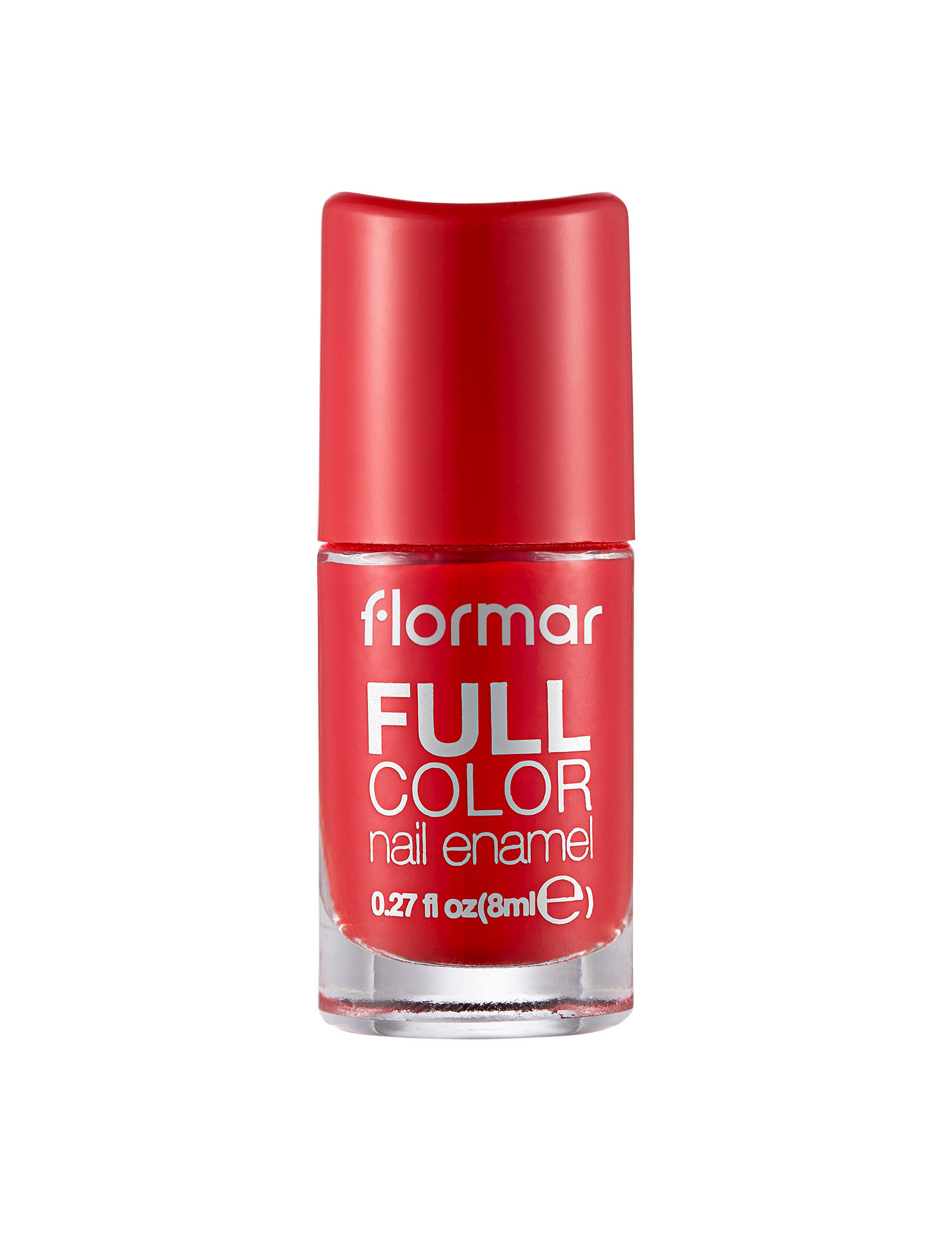 Flormar Full Color Nail Enamel - Fc08 Optimistic Red, 8ml