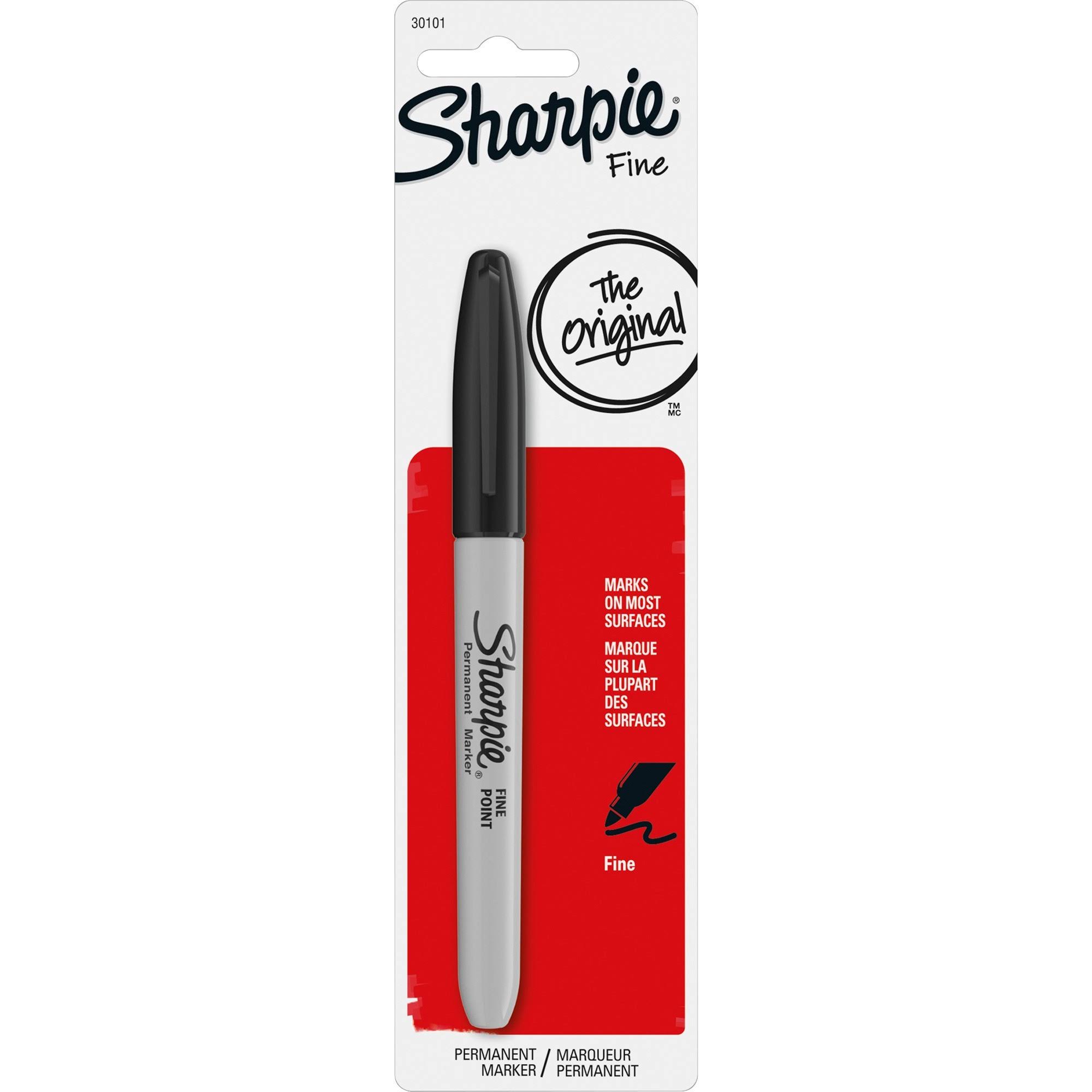 Sharpie Permanent Marker - Fine Tip, Black
