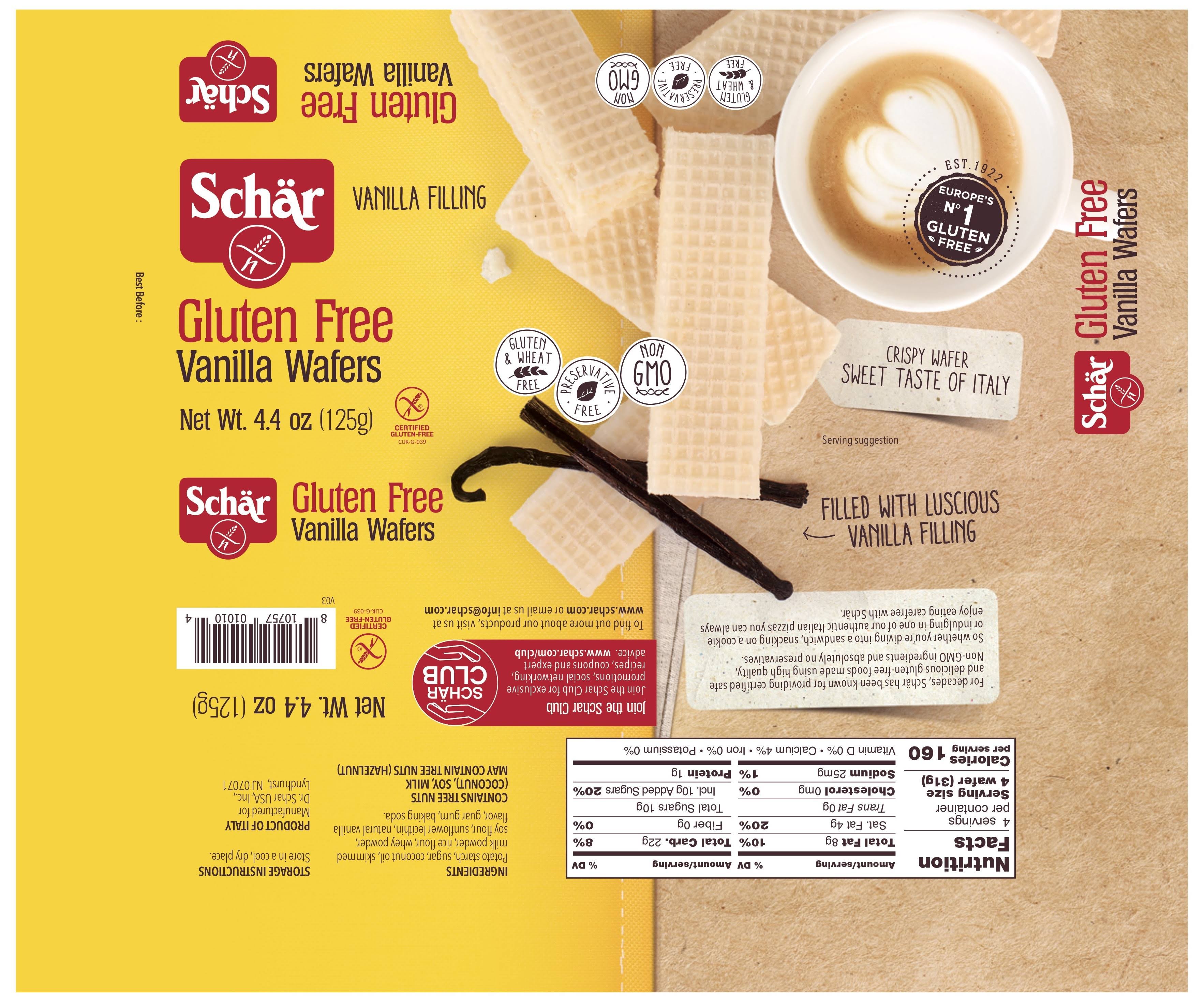 Schär Gluten-Free Wafers - Vanilla, 4.4oz
